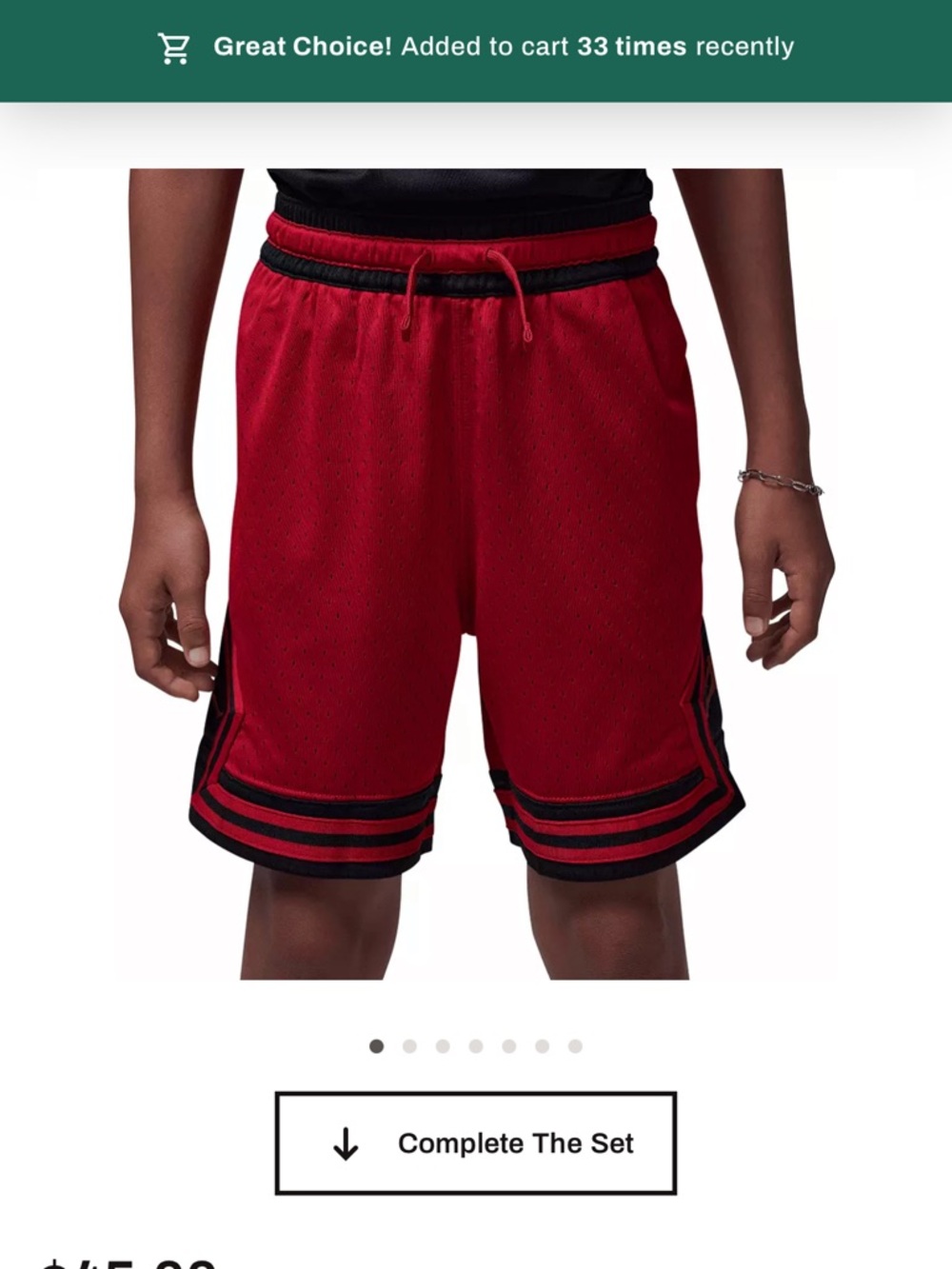 Nike Kids Jordan Red and Black Basketball Shorts